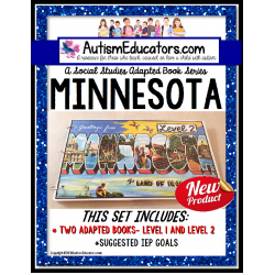 MINNESOTA State Symbols Adapted Book for Special Education and Autism